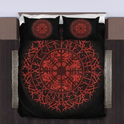 Viking Quilt Bedding Set – Helm of Awe Norse Protection Design