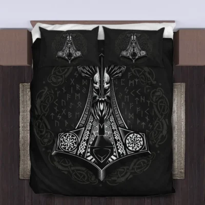 Viking Quilt Bedding Set – Mythos Mjolnir Thunder Legend Viking Quilt Bedding Set – Mythos Mjolnir Thunder Legend