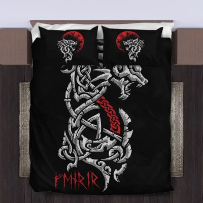 Viking Quilt Bedding Set – Art Fenrir Savage Power