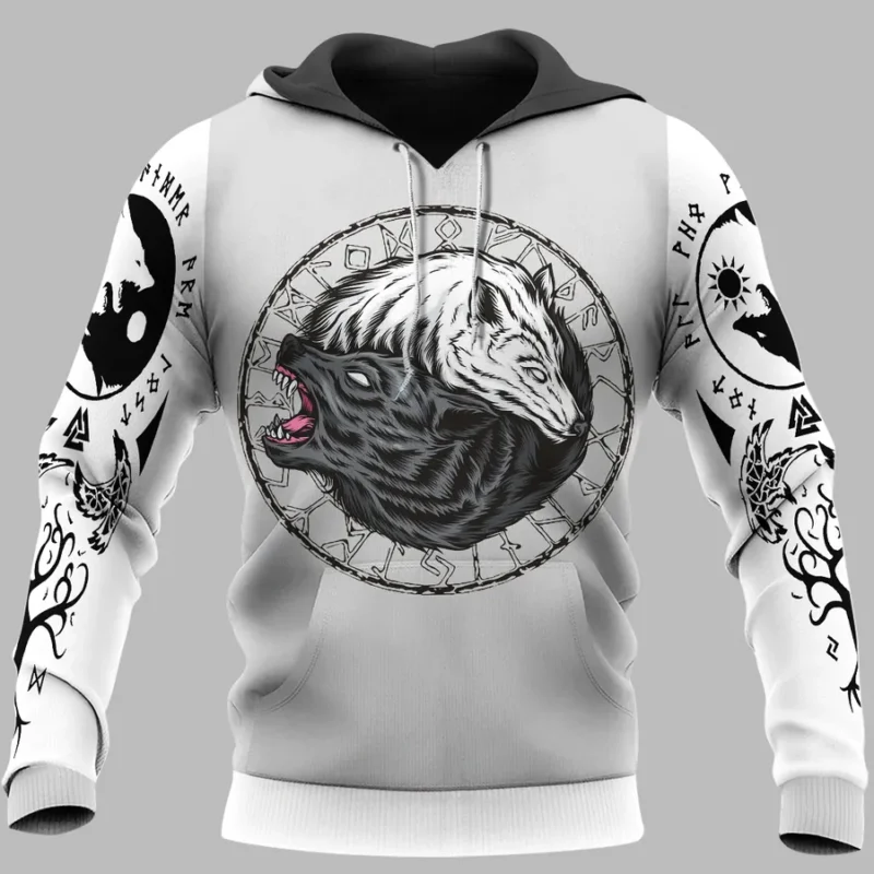 Viking Hoodie Wolf Hoodie Skoll And Hati Sons Of Fenrir