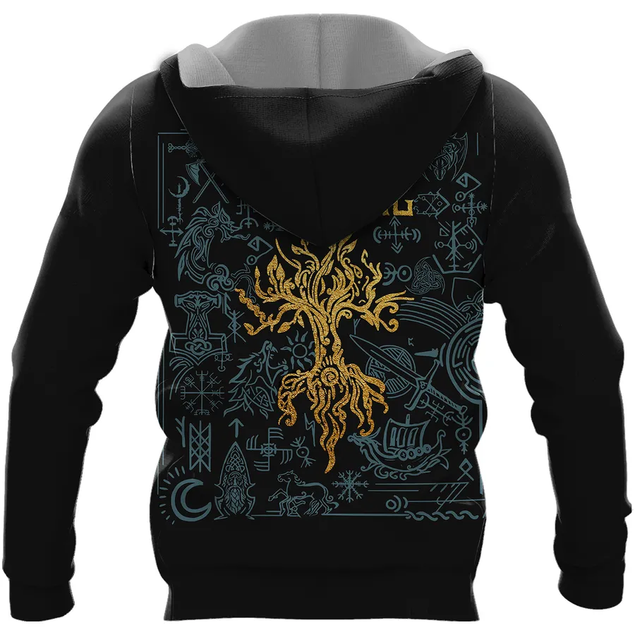 Viking Hoodie – Art Yggdrasil – Munin and Hugin Mythic Wisdom Viking Hoodie – Art Yggdrasil – Munin and Hugin Mythic Wisdom
