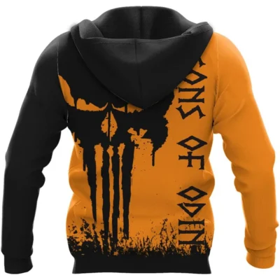Viking Hoodie – Sons of Odin – Viking Skull Art Fierce Legacy