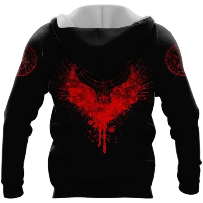 Viking Hoodie – Viking Nordic Raven Hoodie Timeless Spirit