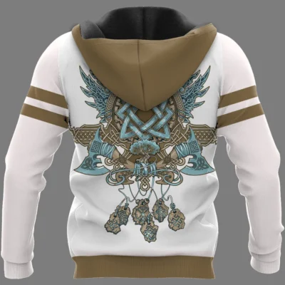 Viking Hoodie – Wolf Hoodies – Norse Wolf Art Fierce Design