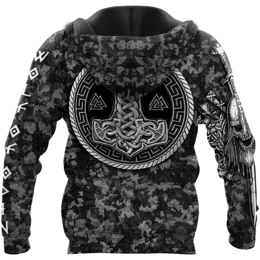 Viking Hoodies – Camo Wolf Hoodies – Mjolnir Art Thunder Style Viking Hoodies – Camo Wolf Hoodies – Mjolnir Art Thunder Style