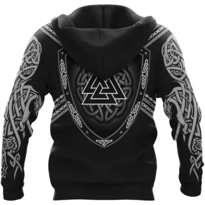 Viking Hoodies – Fenrir Art with Chain Unleashed Legend