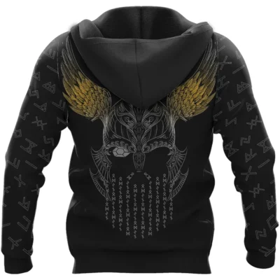 Viking Hoodies – Jormungandr Rune Serpent Power Design