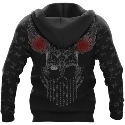 Viking Hoodies – Jormungandr Rune Serpent Power Design