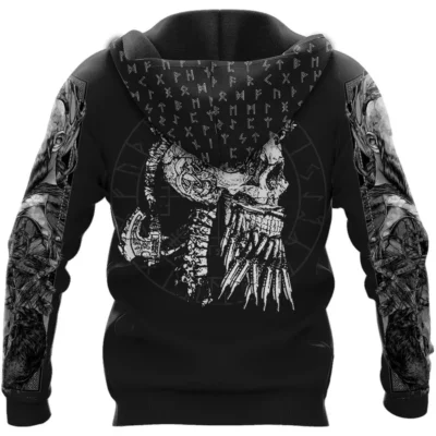 Viking Hoodies – King Ragnar – Valhalla Awaits Legendary Art