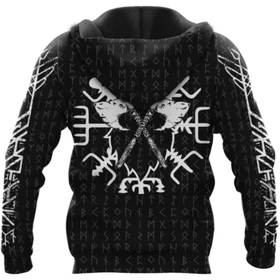 Viking Hoodies – Odin Viking Protection Rune Sacred Power