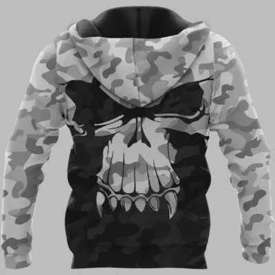 Viking Hoodies – Skull Valknut Rune Camo Power Style