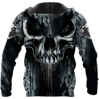 Viking Hoodies – Viking Skull Art – Compass Nordic Design