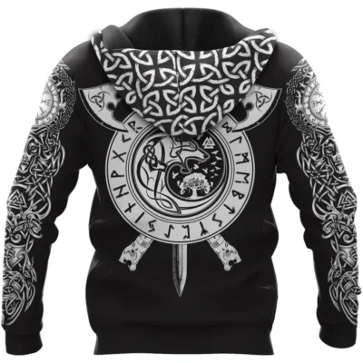 Viking Hoodies – Wolf Hoodies – Norse Wolf Symbol Primal Spirit