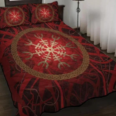 Viking Quilt Bedding Set – Aegishjalmur Helm of Awe Mystic Protection