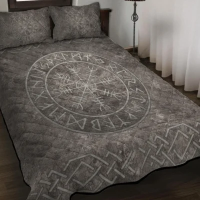 Viking Quilt Bedding Set – Awe of Helm Rune Sacred Protection