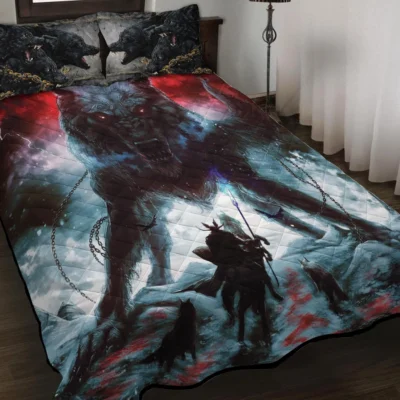 Viking Quilt Bedding Set – Fenrir Art of Ragnarok Epic Power