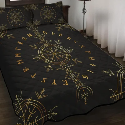 Viking Quilt Bedding Set – The Helm of Awe Legendary Protection Viking Quilt Bedding Set – The Helm of Awe Legendary Protection