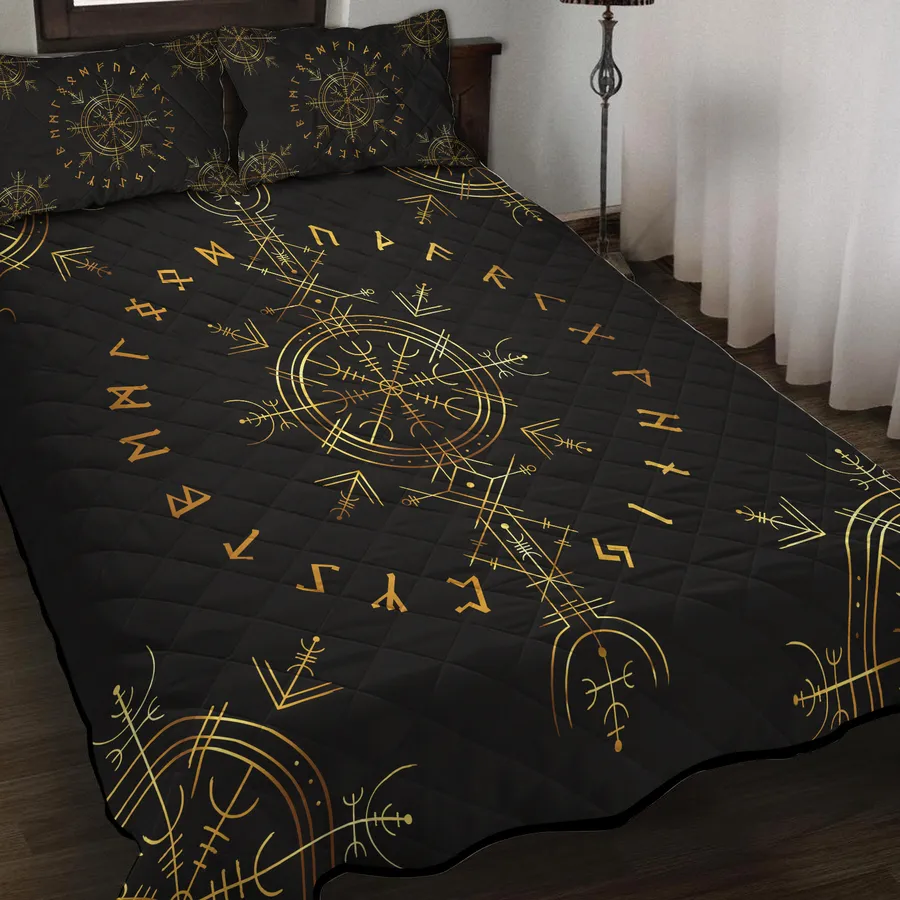 Viking Quilt Bedding Set – The Helm of Awe Legendary Protection Viking Quilt Bedding Set – The Helm of Awe Legendary Protection