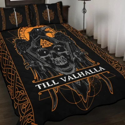 Viking Quilt Bedding Set – Until Valhalla Eternal Honor