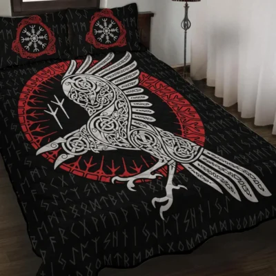 Viking Quilt Bedding Set – Viking Raven Epic Design