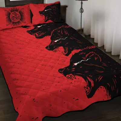 Viking Quilt Bedding Set – Viking Wolf Art Fierce Legacy Viking Quilt Bedding Set – Viking Wolf Art Fierce Legacy