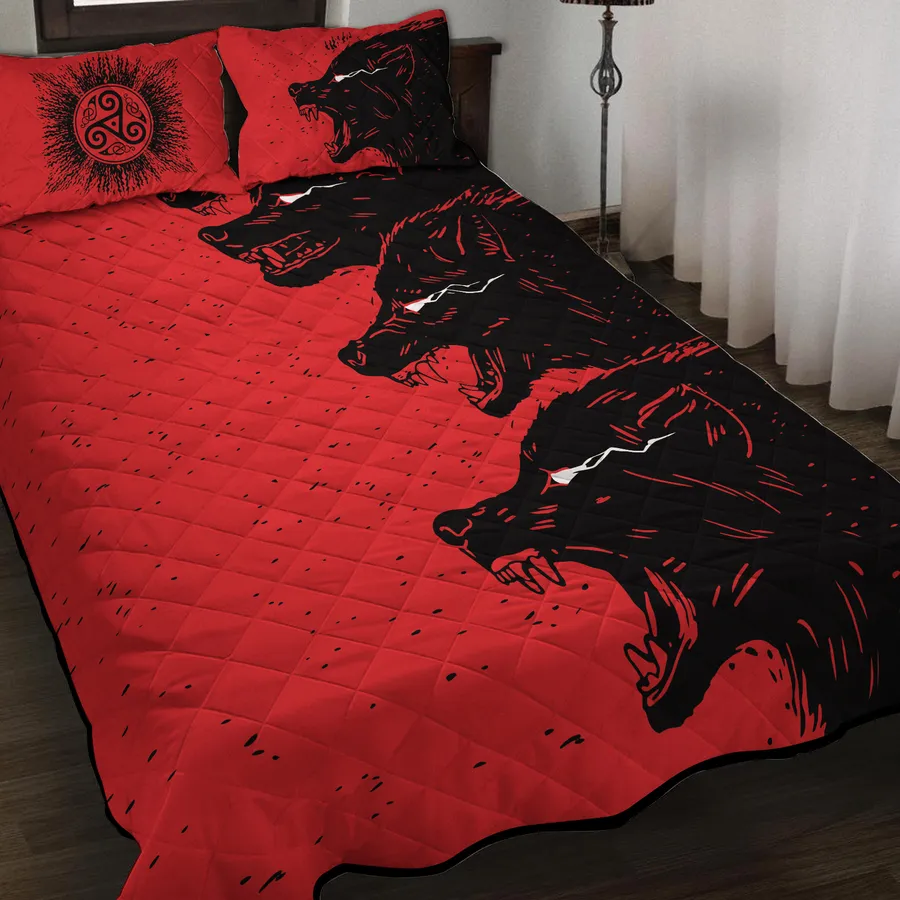 Viking Quilt Bedding Set – Viking Wolf Art Fierce Legacy Viking Quilt Bedding Set – Viking Wolf Art Fierce Legacy