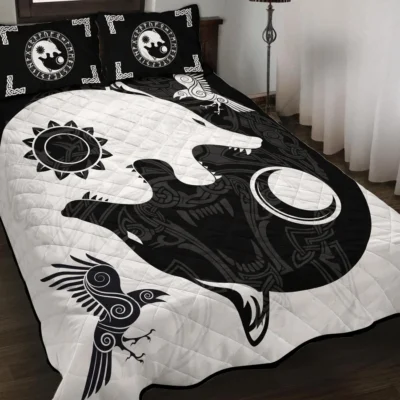 Viking Quilt Bedding Set – Wolf Viking Art Bold Legacy Viking Quilt Bedding Set – Wolf Viking Art Bold Legacy