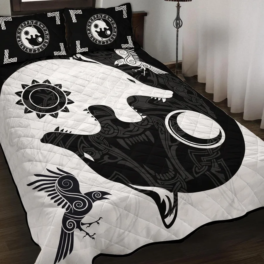 Viking Quilt Bedding Set – Wolf Viking Art Bold Legacy Viking Quilt Bedding Set – Wolf Viking Art Bold Legacy