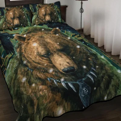 Viking Quilt Bedding Set – Wolf Viking Art Primal Spirit Viking Quilt Bedding Set – Wolf Viking Art Primal Spirit