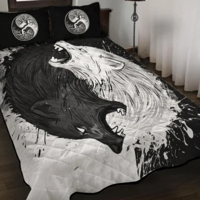 Viking Quilt Bedding Set – Yinyang Skoll – Hati Lunar Balance