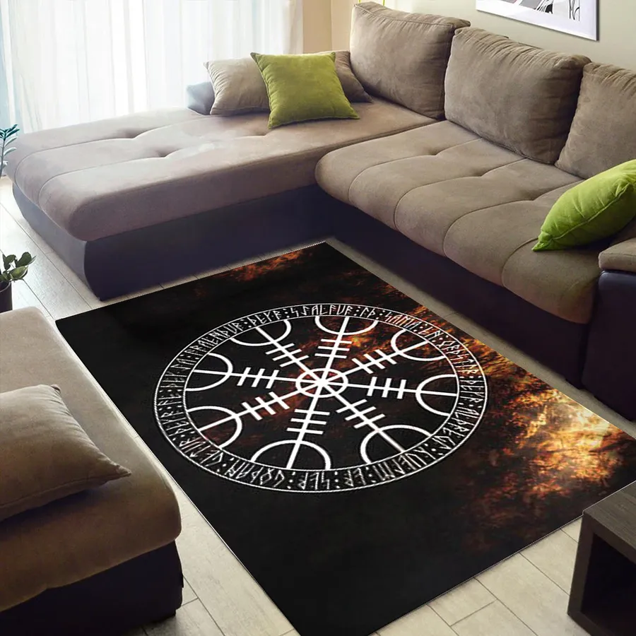 Viking Rug - Aegishjalmur Arcane Protection Decor Viking Rug - Aegishjalmur Arcane Protection Decor