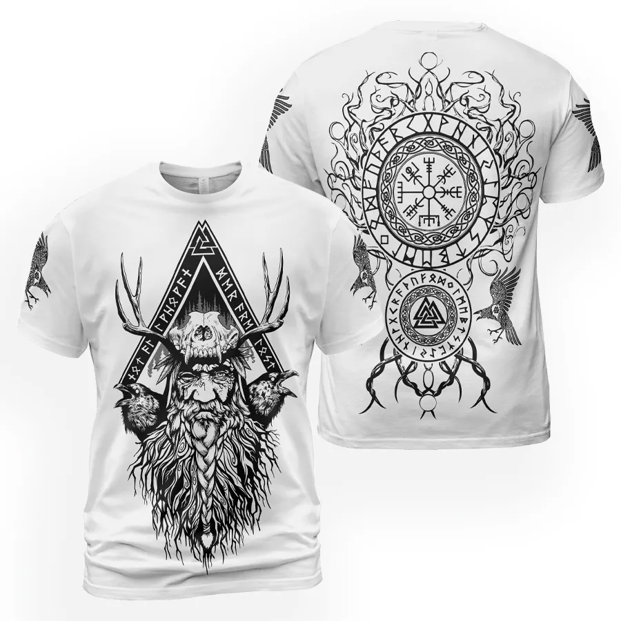 Viking Shirt – Mythic Tree Of Life T Shirt With Odin And Vegvisir Symbols Viking Shirt – Mythic Tree Of Life T Shirt With Odin And Vegvisir Symbols