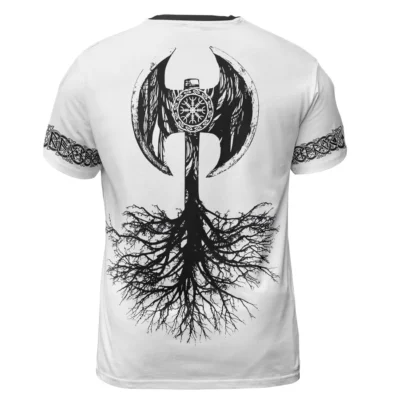 Viking Shirt – Viking Skull Drawing Fearless Warrior Design