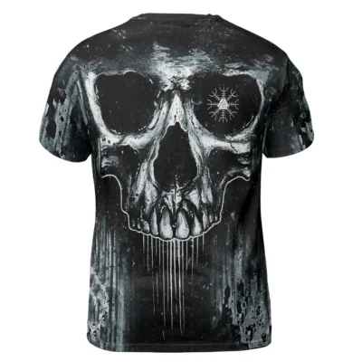 Viking Shirts – Viking Skull In Decay Art Savage Design