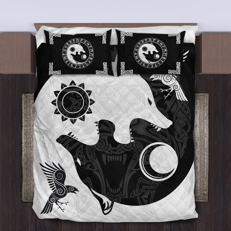 Viking Quilt Bedding Set – Wolf Viking Art Bold Legacy Viking Quilt Bedding Set – Wolf Viking Art Bold Legacy