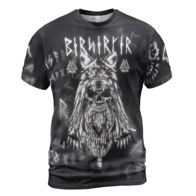 Berserker T Shirt – Bold Wolf Tee Shirts With Ancient Runes