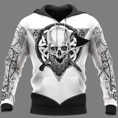 Hoodie Viking – Hoodie Skull – Norse Axe Warrior Design