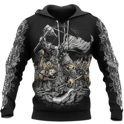 Hoodie Viking – Norse Warrior Spirit – Mjolnir Art Legacy
