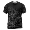 Mens Viking Shirt Featuring Jormungandr – Son Of Loki With Ancient Rune Symbol
