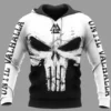 Until Valhalla Hoodie – Bold Skull Hoodie With Valknut Symbol