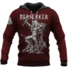 Viking Hoodie - Berserk Hoodie Featuring Berserker Warrior With Axe Viking Hoodie - Berserk Hoodie Featuring Berserker Warrior With Axe