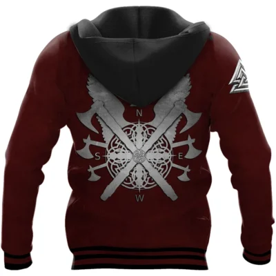 Viking Hoodie - Berserk Hoodie Featuring Berserker Warrior With Axe