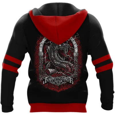 Viking Hoodie Featuring Jormungandr Son Of Loki And Angrboda Epic Norse
