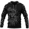Viking Hoodie Featuring Jormungandr Son Of Loki Legendary Serpent Style