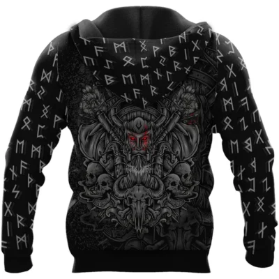 Viking Hoodie Featuring Jormungandr Son Of Loki Legendary Serpent Style