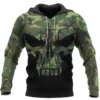 Viking Hoodie – Hoodie Skull Camo – Yggdrasil Art Legendary Style