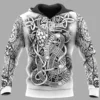 Viking Hoodie - Jormungandr Drawing Serpent Power Design