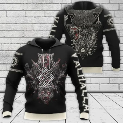 Viking Hoodie – Norse Raven Wolf Hoodie Primal Fusion Viking Hoodie – Norse Raven Wolf Hoodie Primal Fusion