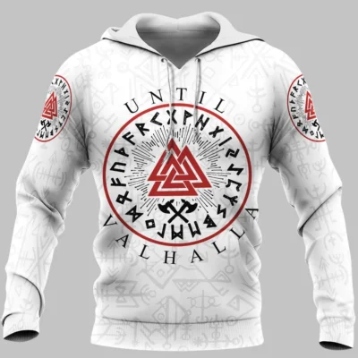 Viking Hoodie – Norse Symbol Until Valhalla Hoodie Eternal Resolve