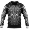 Viking Hoodie – Odin Norse Raven – Norse Wolf Art Legendary Style